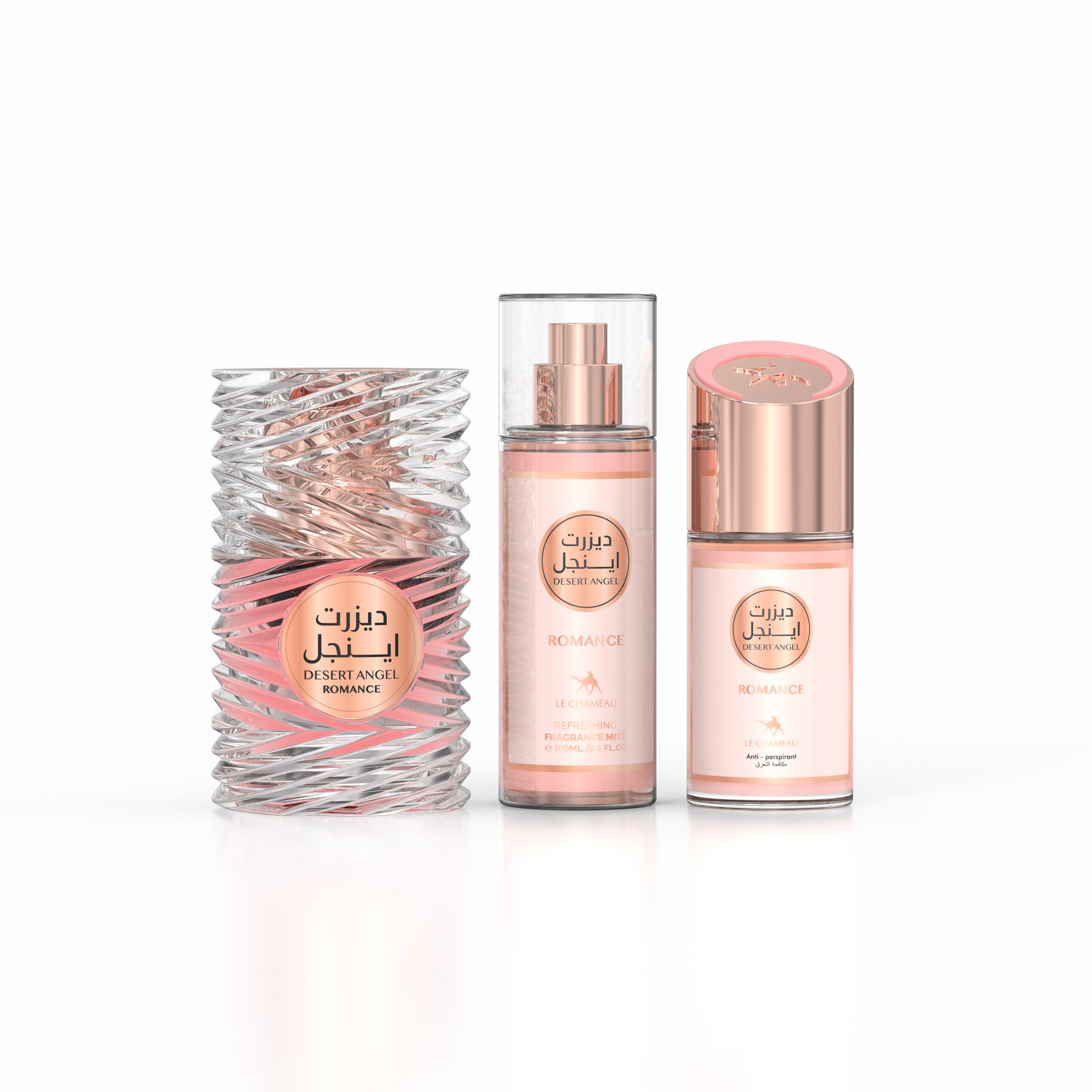 香水(女性用) LECHAMEAU DESERT ANGEL ROMANCE EDP 100ml Le Chameau 3 in 1 Gift Set Desert Angel Romance for Women | Emper