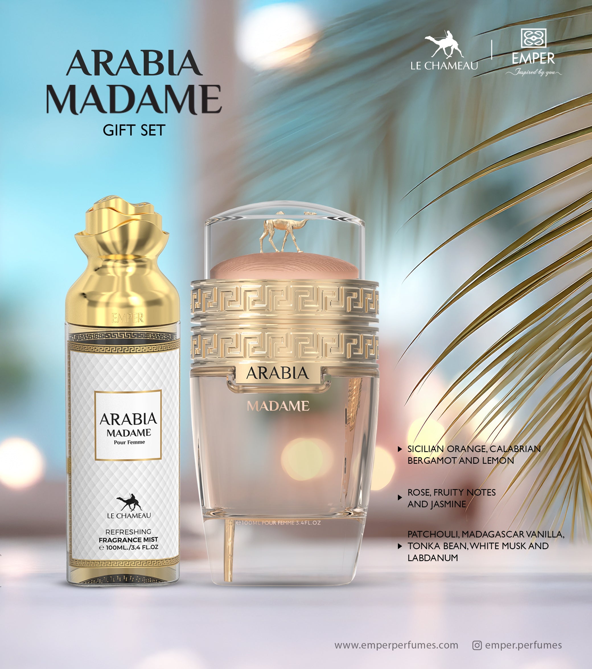 2 in 1 Gift  Set Arabia  Madame - Emper Perfumes